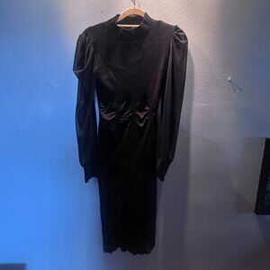 Black Ruched Dress  - Medium